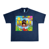 Navy Messy bun Autism mom 20oz skinny tumbler Urban Heavy Tee - TumblerDesignByShophia