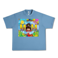 Pebble Blue Messy bun Autism mom 20oz skinny tumbler Urban Heavy Tee - TumblerDesignByShophia