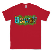 Red Western Howdy Classic Tee - texasbilliewilder