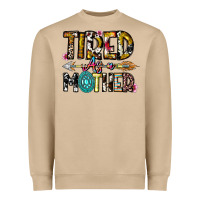 Mushroom Tired As a Mother Heavyweight Sweatshirt - CowhideDigitalArt