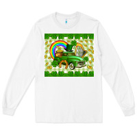 White St. Patrick's truck Long Sleeve Tee - CowGirlArtShop