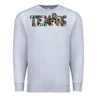Heather Grey texas sunflower cowhide leopard texas map Premium Sweatshirt - Artiststas