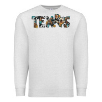 Oatmeal Heather texas sunflower cowhide leopard texas map Premium Sweatshirt - Artiststas