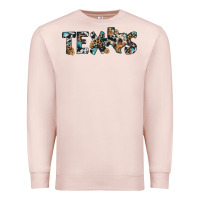Pale Pink texas sunflower cowhide leopard texas map Premium Sweatshirt - Artiststas