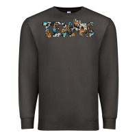 Smoke texas sunflower cowhide leopard texas map Premium Sweatshirt - Artiststas