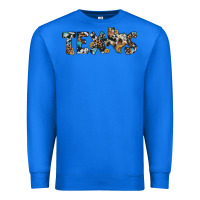 True Royal texas sunflower cowhide leopard texas map Premium Sweatshirt - Artiststas