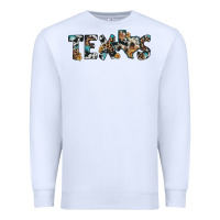 White texas sunflower cowhide leopard texas map Premium Sweatshirt - Artiststas