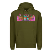 Army Green proud nurse libbey glass Premium Hoodie - BundleAndBundleShop