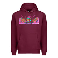 Burgundy proud nurse libbey glass Premium Hoodie - BundleAndBundleShop