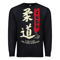 Black Judo Cool Japanese Symbol Judoka Martial Arts Lover Gift Premium Sweatshirt - minhPixels