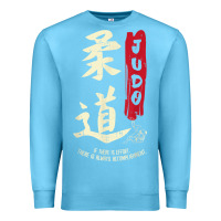 Ocean Blue Judo Cool Japanese Symbol Judoka Martial Arts Lover Gift Premium Sweatshirt - minhPixels