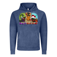 Vintage Denim happy hallothanksmas gnomes Vintage Hoodie - CowGirlArtShop