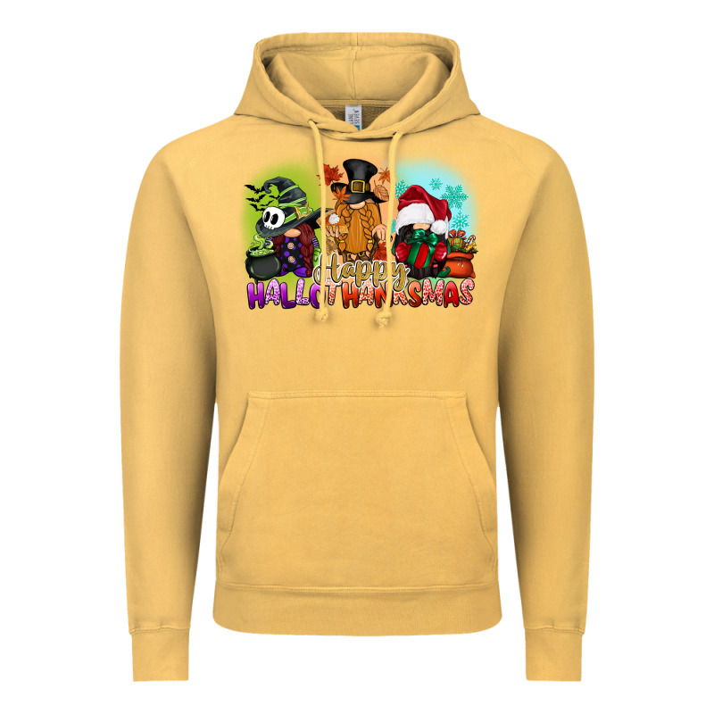Happy Hallothanksmas Gnomes Vintage Hoodie by CowGirlArtShop | Teevron