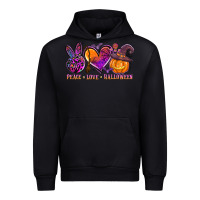 Black peace love halloween Urban Hoodie - AdoDesignShop