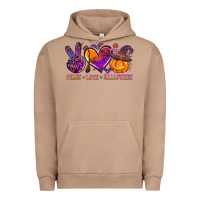 Pigment Burro peace love halloween Urban Hoodie - AdoDesignShop