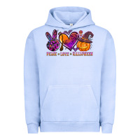 Pigment Grape Ice peace love halloween Urban Hoodie - AdoDesignShop