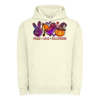 Pigment Pistachio peace love halloween Urban Hoodie - AdoDesignShop