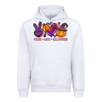 White peace love halloween Urban Hoodie - AdoDesignShop