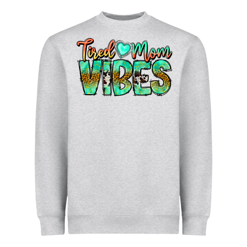Tired Mom Vibes Heavyweight Sweatshirt by CowhideDigitalArt | Teevron