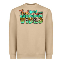 Mushroom Tired Mom Vibes Heavyweight Sweatshirt - CowhideDigitalArt