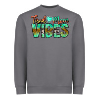 Storm Tired Mom Vibes Heavyweight Sweatshirt - CowhideDigitalArt