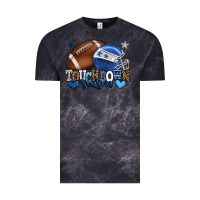 Cloud Black Touchdown season American Football blue team color Vintage Tee - HowdyJamesFarm