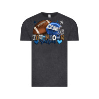 Vintage Black Touchdown season American Football blue team color Vintage Tee - HowdyJamesFarm