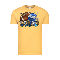 Vintage Mustard Touchdown season American Football blue team color Vintage Tee - HowdyJamesFarm