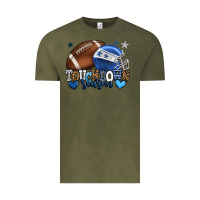 Touchdown Season American Football Blue Team Color Vintage Tee | Teevron
