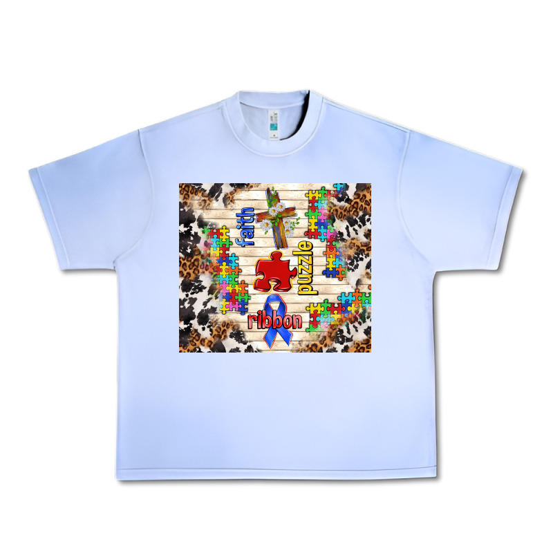 Faith Puzzle Ribbon Tumbler Urban Heavy Tee by TumblerDesignByShophia | Teevron