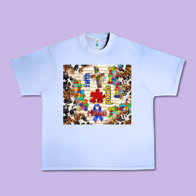 Faith Puzzle Ribbon Tumbler Urban Heavy Tee Designed By Tumblerdesignbyshophia