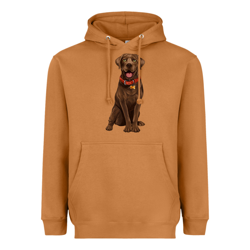 Chocolate Lab Labrador Retriever Heavyweight Hoodie by Artiststas | Teevron