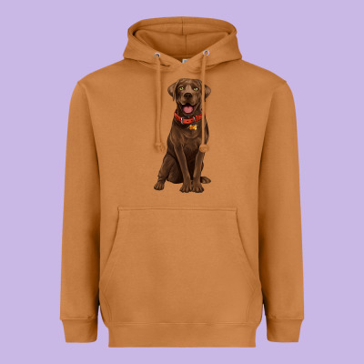Chocolate Lab Labrador Retriever Heavyweight Hoodie Designed By Artiststas