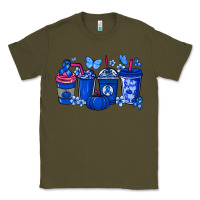 Army Green Colon Cancer coffee cups blue ribbon Classic Tee - NancyCooperArtShop