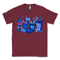 Burgundy Colon Cancer coffee cups blue ribbon Classic Tee - NancyCooperArtShop