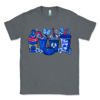 Charcoal Heather Colon Cancer coffee cups blue ribbon Classic Tee - NancyCooperArtShop