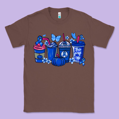 Colon Cancer Coffee Cups Blue Ribbon Classic Tee Designed By Nancycooperartshop