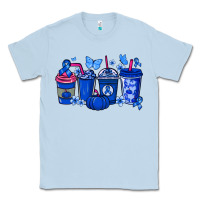 Dusty Blue Colon Cancer coffee cups blue ribbon Classic Tee - NancyCooperArtShop