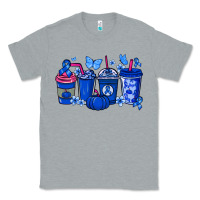 Heather Grey Colon Cancer coffee cups blue ribbon Classic Tee - NancyCooperArtShop