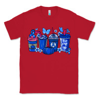 Red Colon Cancer coffee cups blue ribbon Classic Tee - NancyCooperArtShop