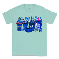 Seafoam Colon Cancer coffee cups blue ribbon Classic Tee - NancyCooperArtShop