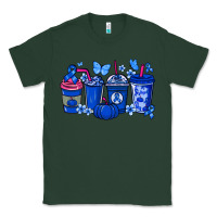 Sports Green Colon Cancer coffee cups blue ribbon Classic Tee - NancyCooperArtShop