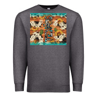 Charcoal Heather texas sunflower cactus cowhide Premium Sweatshirt - Artiststas