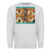 Dove Grey texas sunflower cactus cowhide Premium Sweatshirt - Artiststas