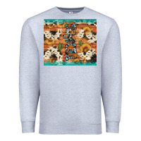 Heather Grey texas sunflower cactus cowhide Premium Sweatshirt - Artiststas