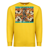 Lemon texas sunflower cactus cowhide Premium Sweatshirt - Artiststas