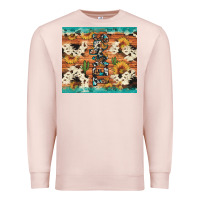 Pale Pink texas sunflower cactus cowhide Premium Sweatshirt - Artiststas