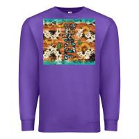 Purple texas sunflower cactus cowhide Premium Sweatshirt - Artiststas