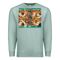 Seafoam texas sunflower cactus cowhide Premium Sweatshirt - Artiststas