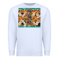 White texas sunflower cactus cowhide Premium Sweatshirt - Artiststas